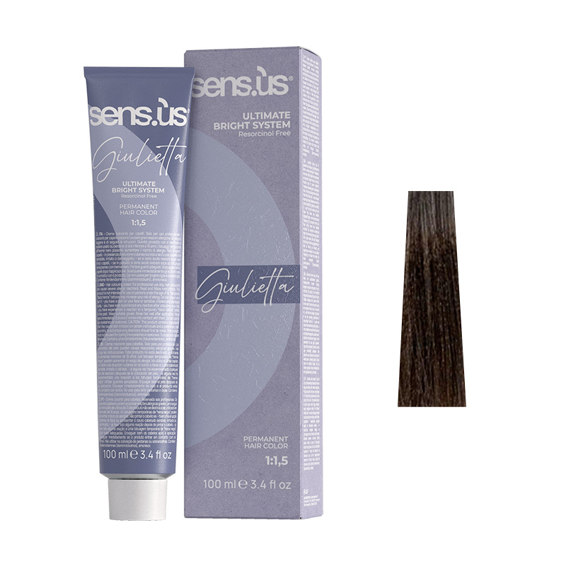 Крем-фарба для волосся Sens.ùs Giulietta 7.12 Beige Ash Blonde, 100 ml - 1